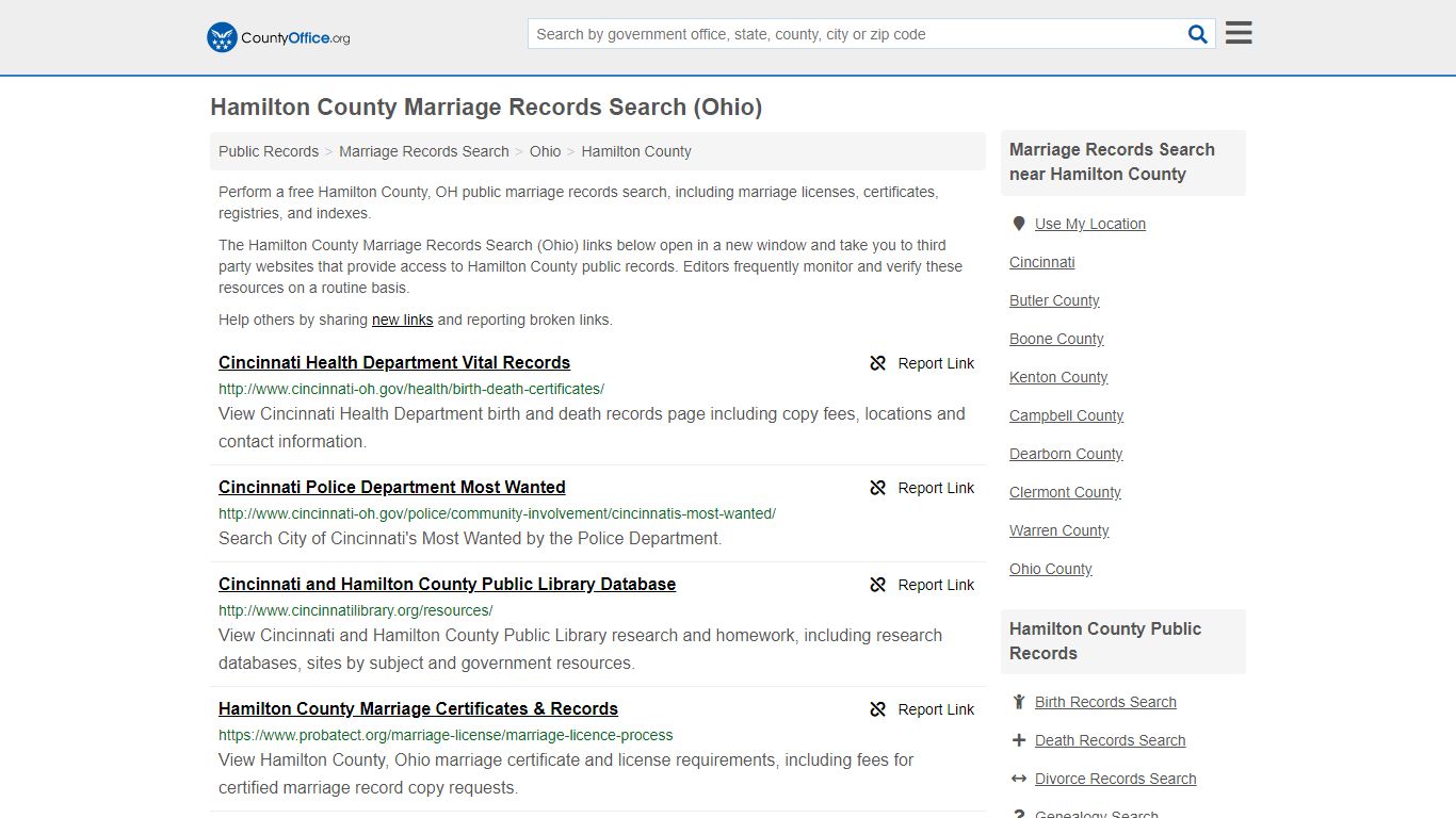 Marriage Records Search - Hamilton County, OH (Marriage ...