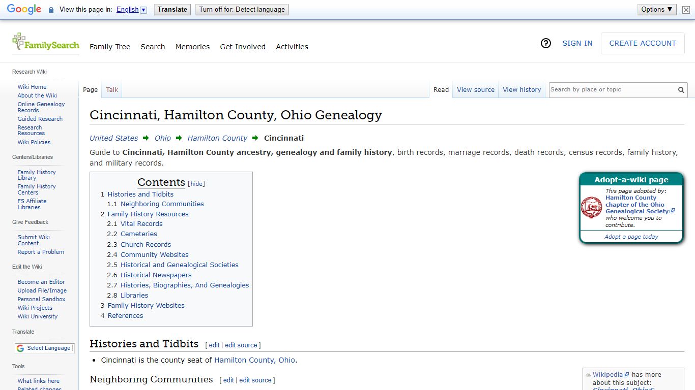 Cincinnati, Hamilton County, Ohio Genealogy • FamilySearch